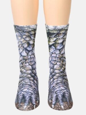 Dinosaur Claw Printed Socks - Unique Animal & Funny Design Socks