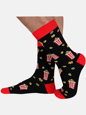 Funny Popcorn Crew Socks - "If You Can Read This, Bring Me Popcorn" Socks
