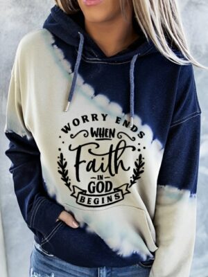 Faith-Inspired 'Worry Ends When Faith Begins' Hooded Sweatshirt