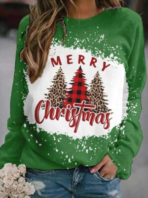 Joyful Holiday Crewneck Sweatshirt - Merry Christmas Festive Print Top